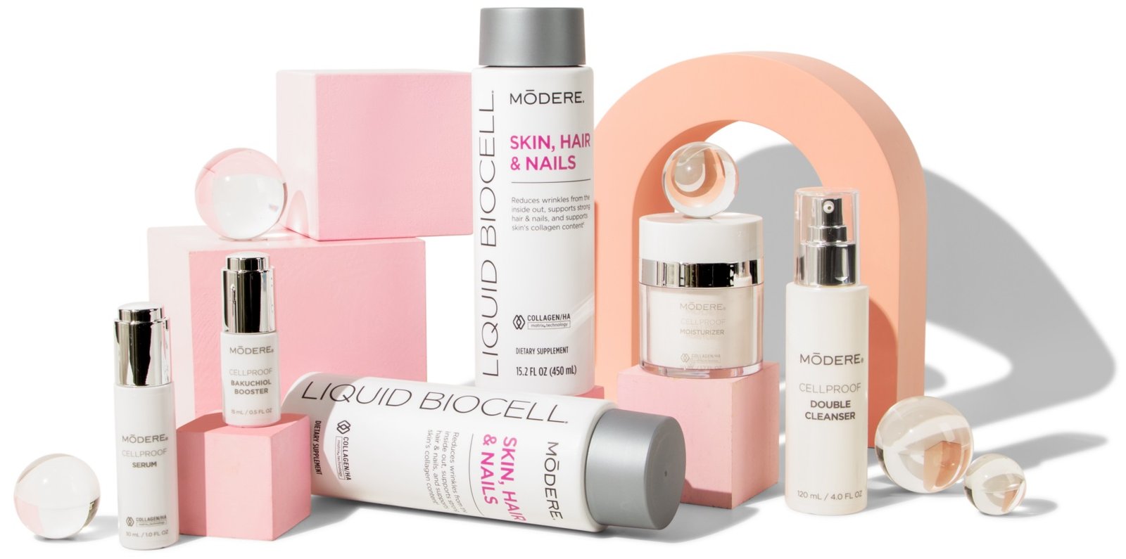 modere liquid biocell skin liquuid biocell collagen skin care collection banner - Shaklee NZ Modere Liquid BioCell Skin NZ — beauty collagen supplement 450ml